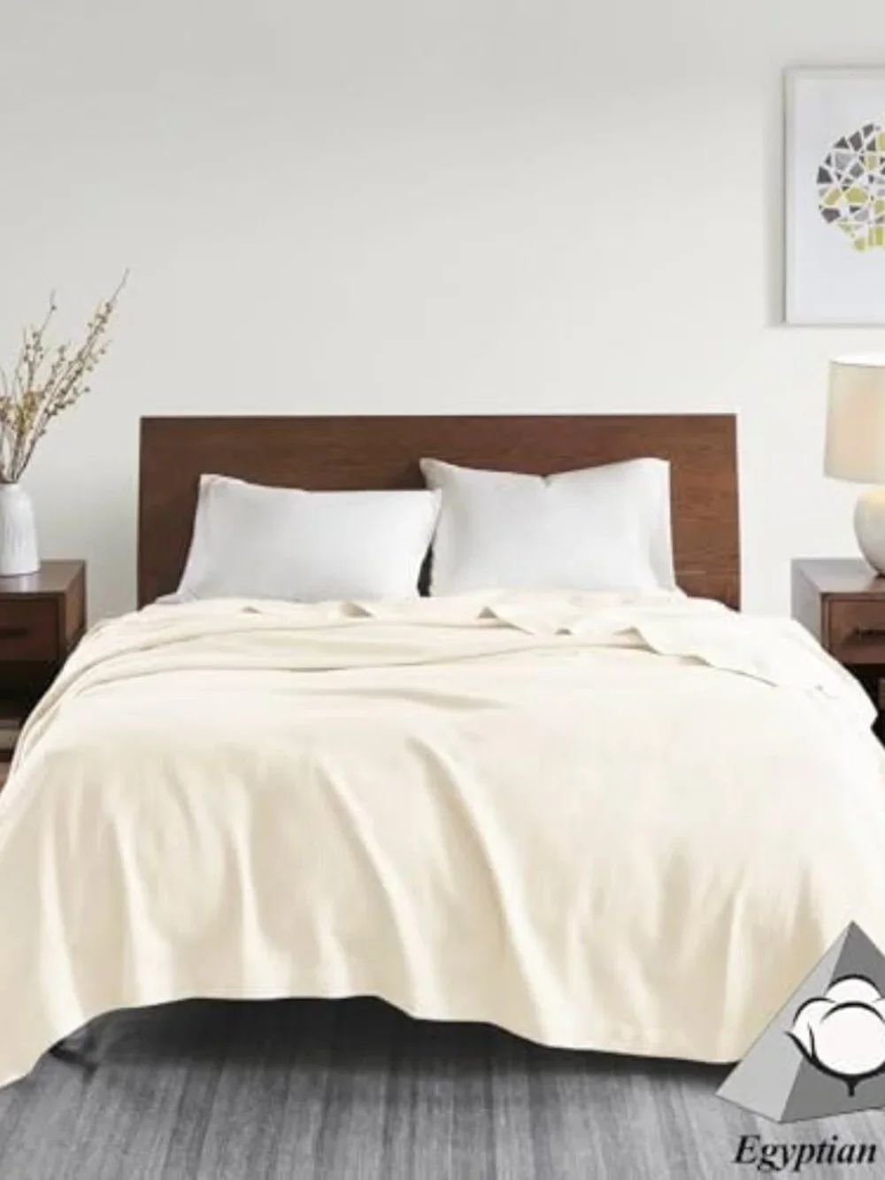Madison Park Egyptian Cotton King Blanket Ivory (MP51N-5173)